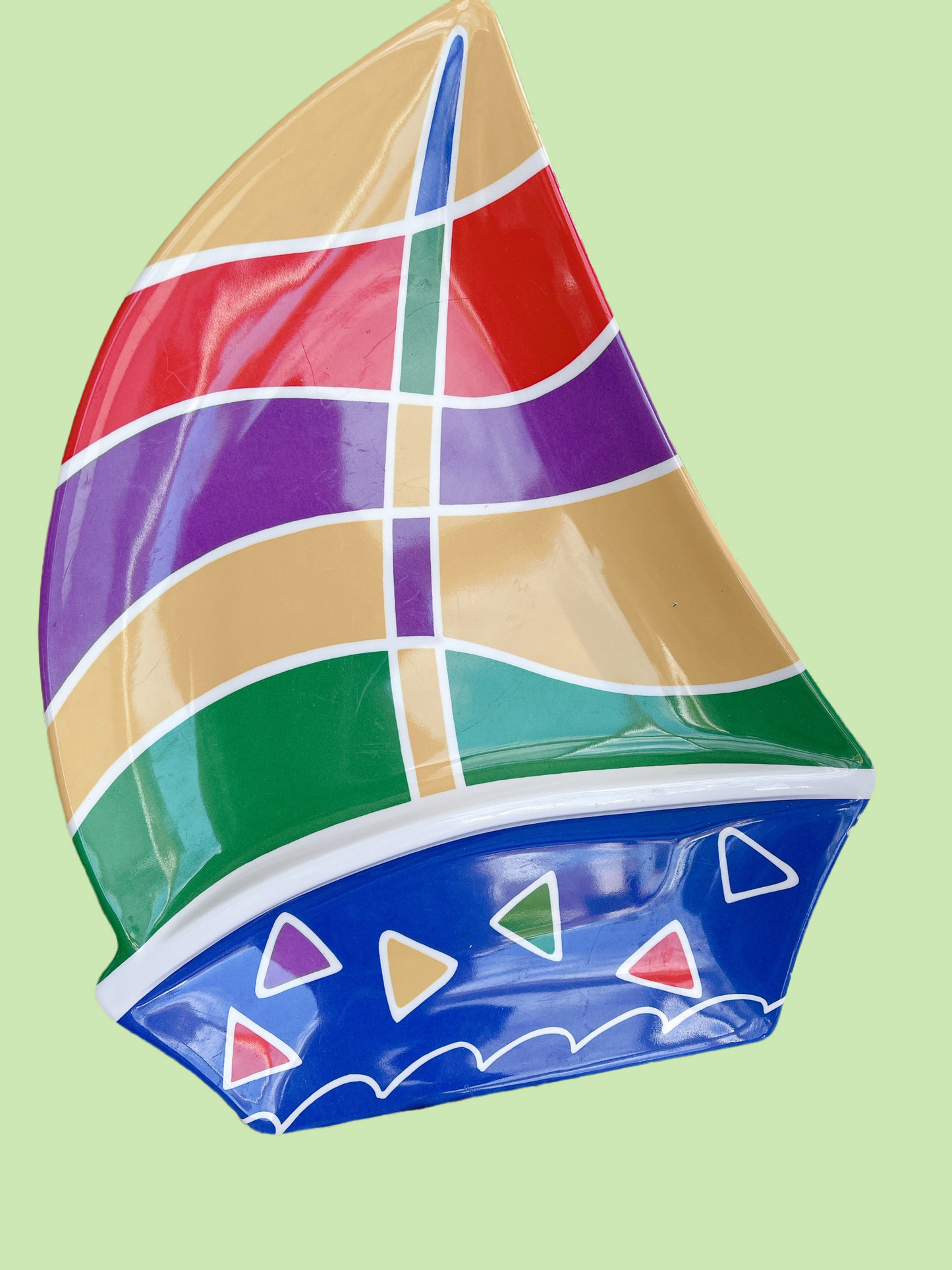 90’s Melamine Sail Boat Snack Platter