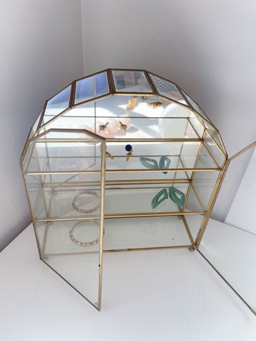 Vintage Curio Glass Shelf