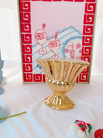 Vintage Gold Lustreware Vase