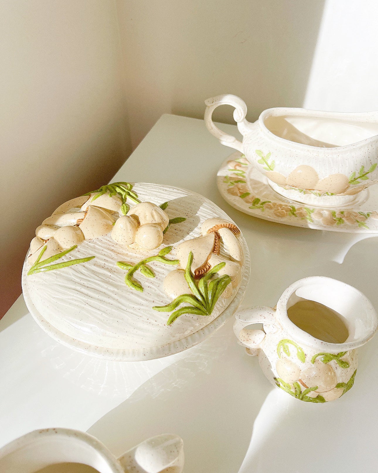 Set Vintage Mushroom Ceramics