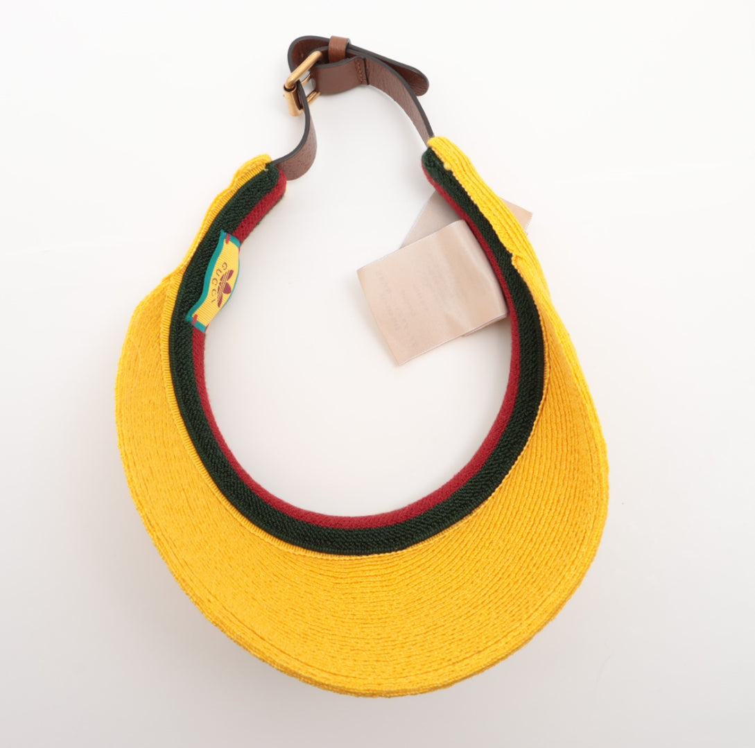 Gucci x Adidas Yellow Straw Visor