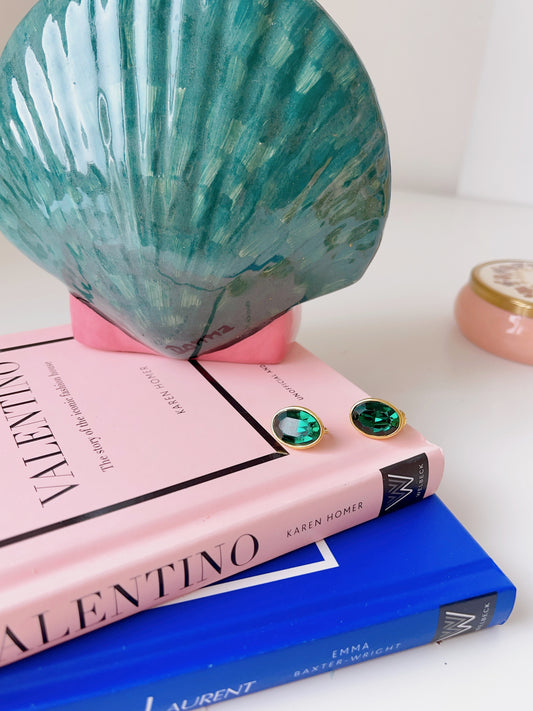 Emerald Green Vintage Earrings