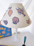 Vintage Lamp with Handpainted Shade