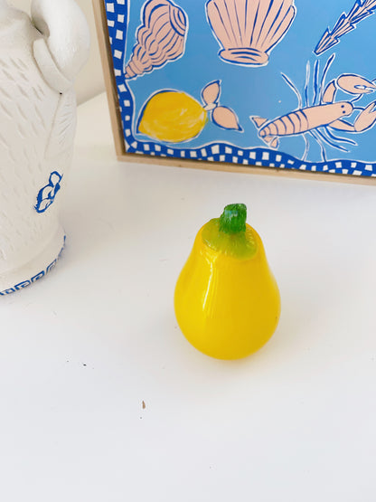 Glass Yellow Pear