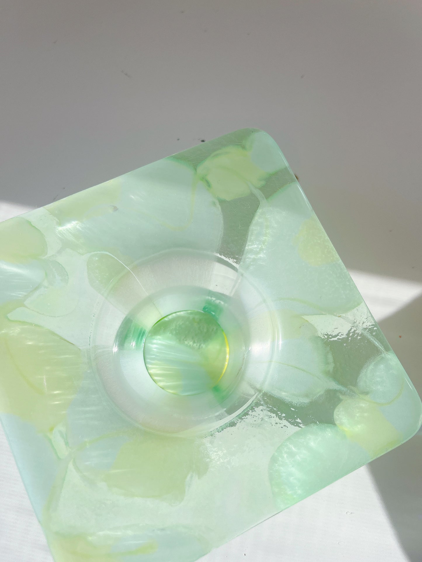 Green Glass Dish