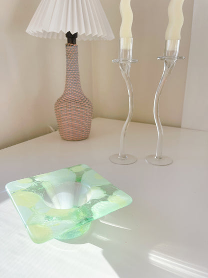 Green Glass Dish