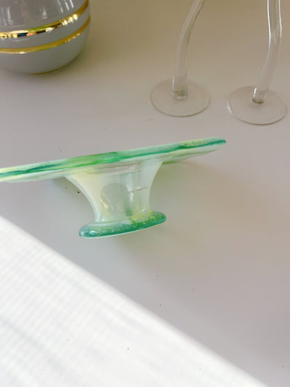 Green Glass Dish