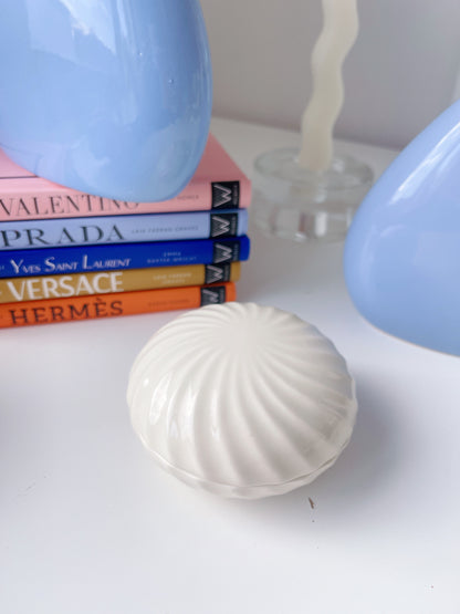 Vintage Ceramic Swirl Jewellery Box