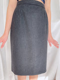 Yves Saint Laurent Woolen Pin Stripe Skirt
