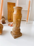 Vintage Hand Carved Stone Vase - 1977