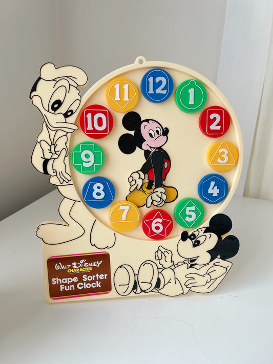 Vintage Mickey Mouse Time Shape Sorter - Walt Disney