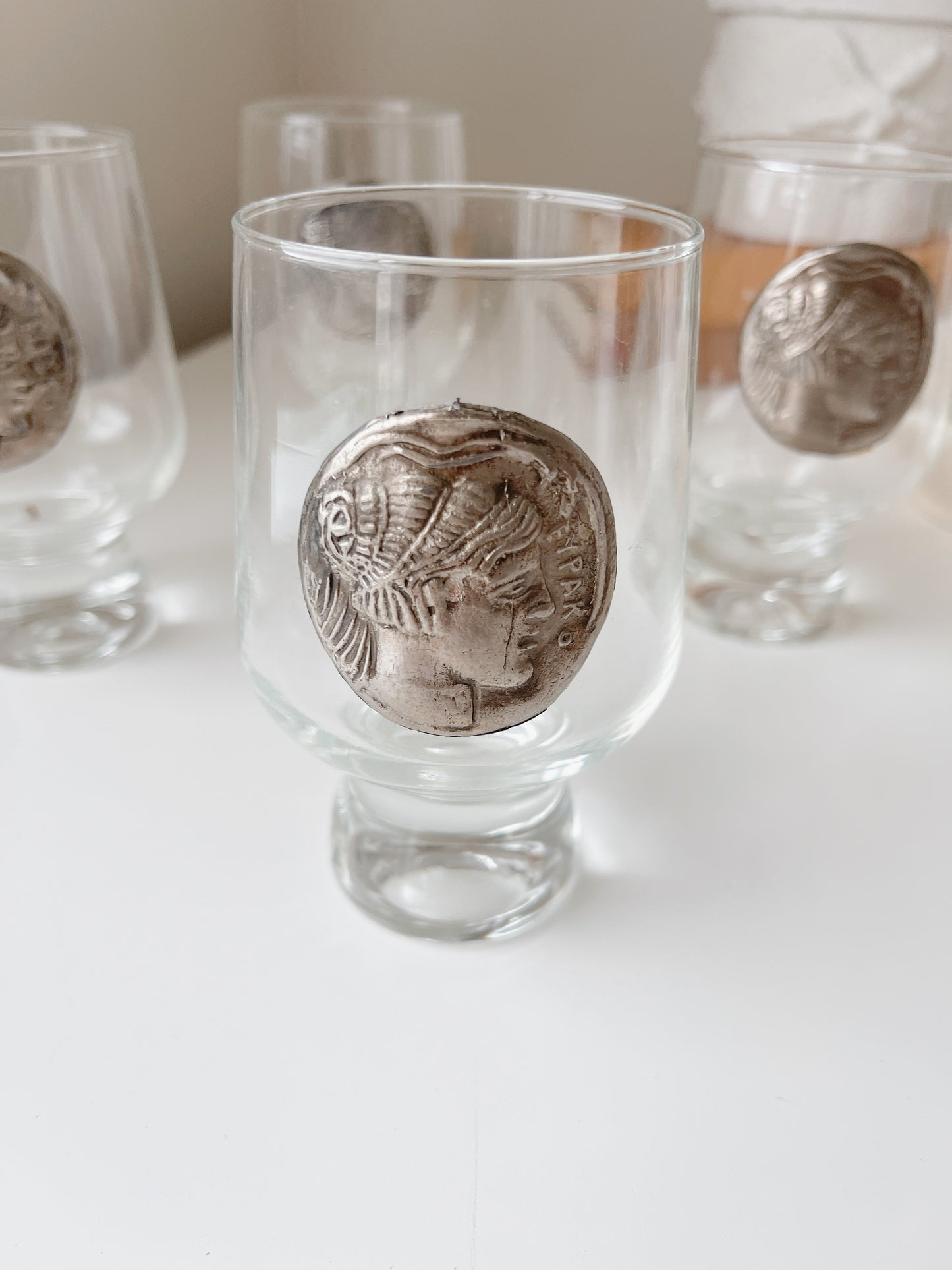 Set 4 Grecian Glasses