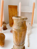 Vintage Hand Carved Stone Vase - 1977