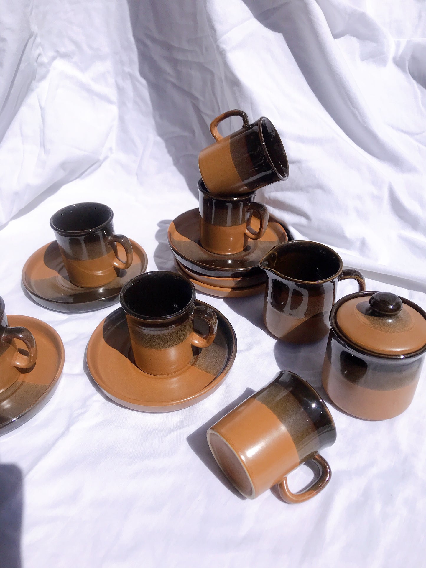 Set Cups & Saucers/Milk Jug/ Sugar - Korea