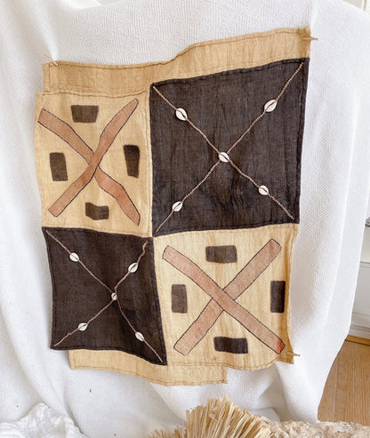 Handcrafted African Kuba Cloth Wallhanging