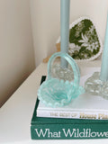 Fenton Vintage Glass Opalescent Mint Basket