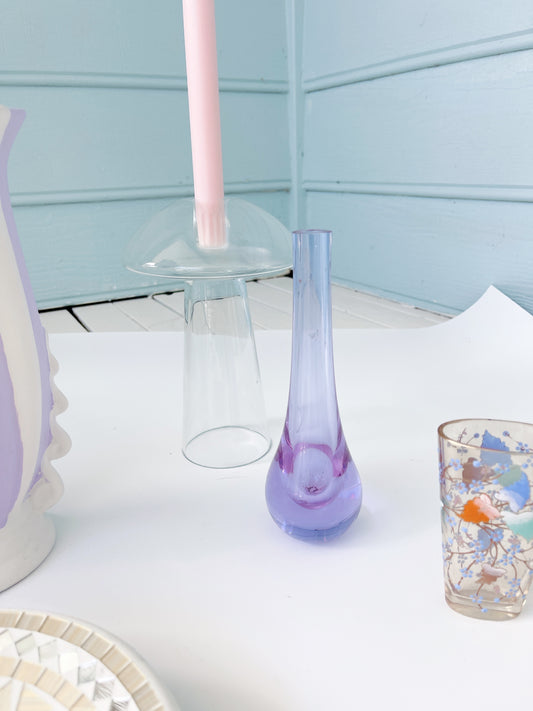 Lilac Ballon Bottom Glass Vase