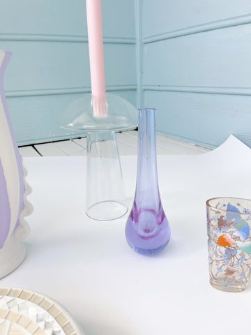 Lilac Ballon Bottom Glass Vase