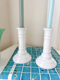 Pair Ceramic Polish Candlestick Holders