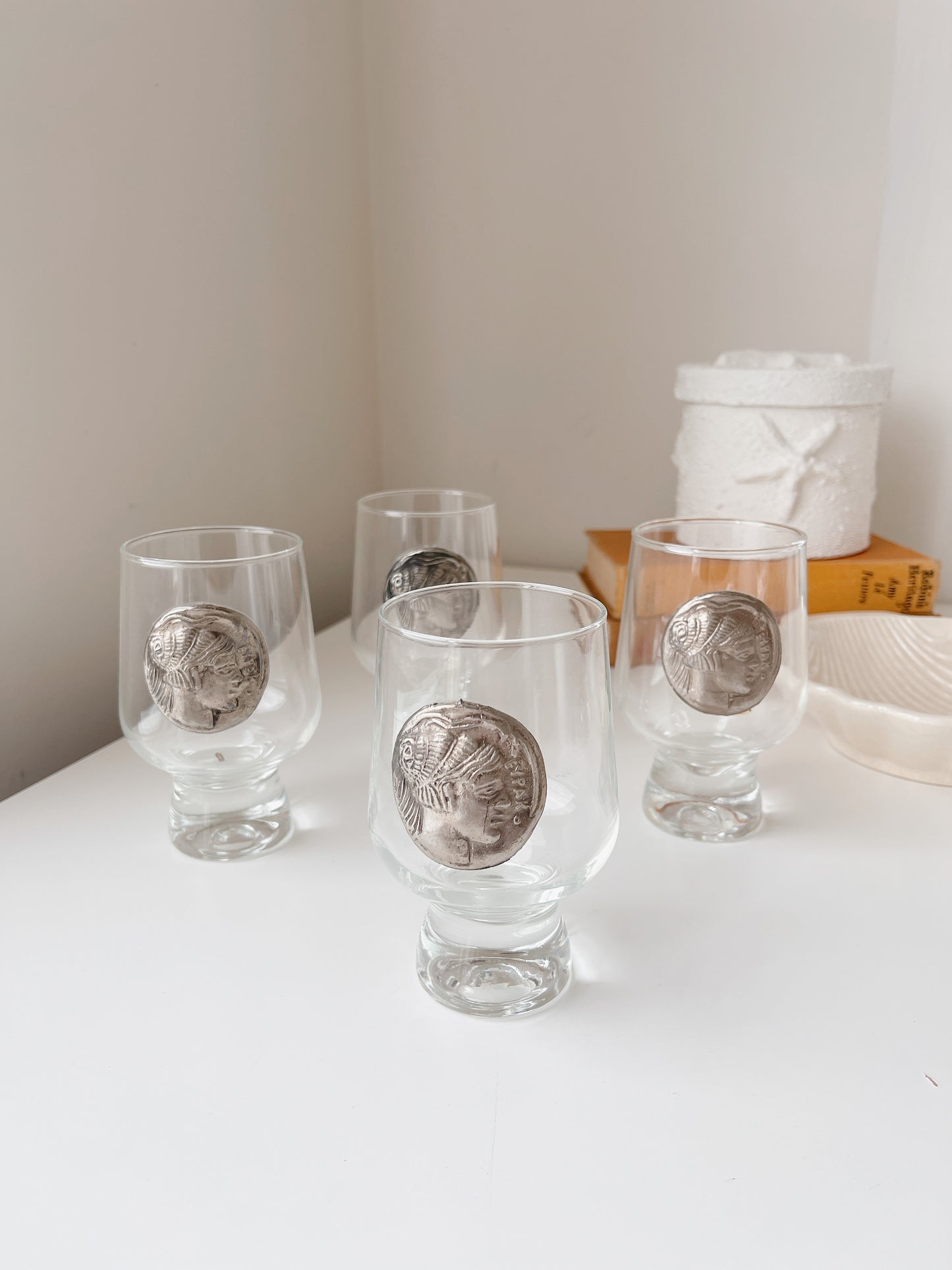 Set 4 Grecian Glasses