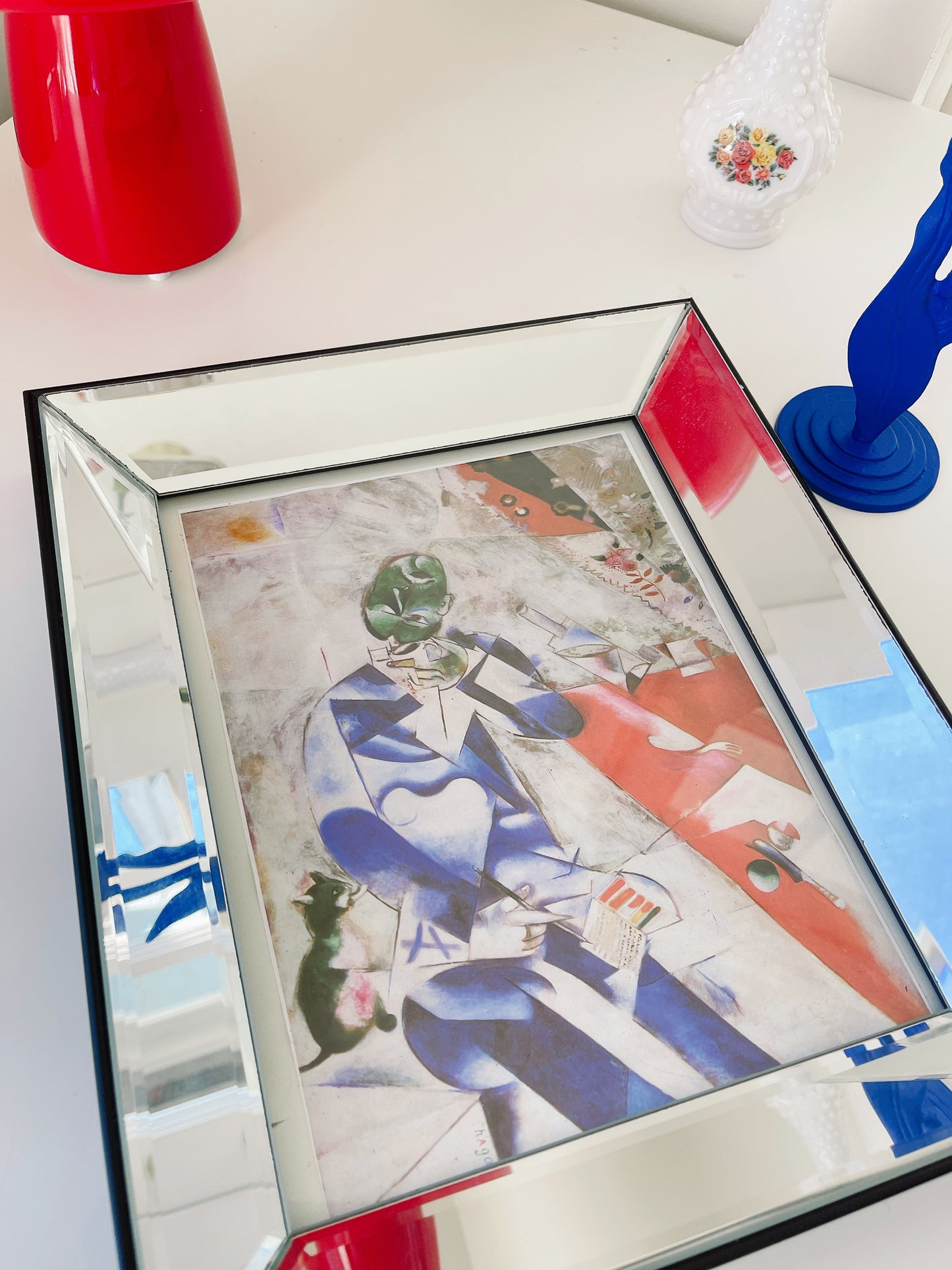 Framed Mirrored Art Print - Chagall