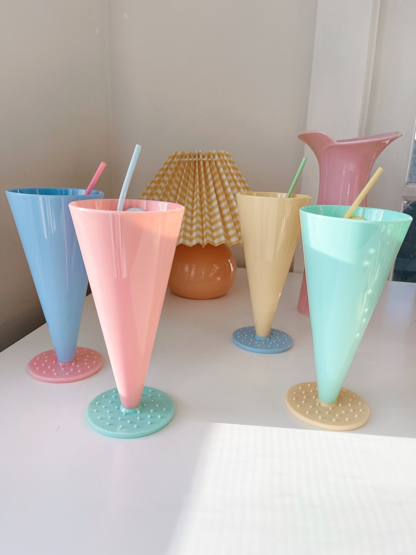 Set 80’s Acrylic Milk Shake Cups