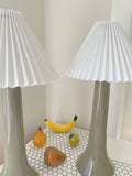 Tall Soft Coloured Khaki Lamps with Accordion Pleated shade - Sold Individually