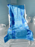 Vintage Blue Floral Towel