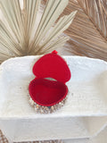 Vintage Love Heart Shell Jewel Box