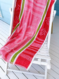 Vintage Pink/ Green Towel - 2 Availabe