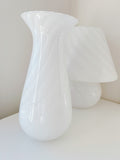 Large White Swirl Vase