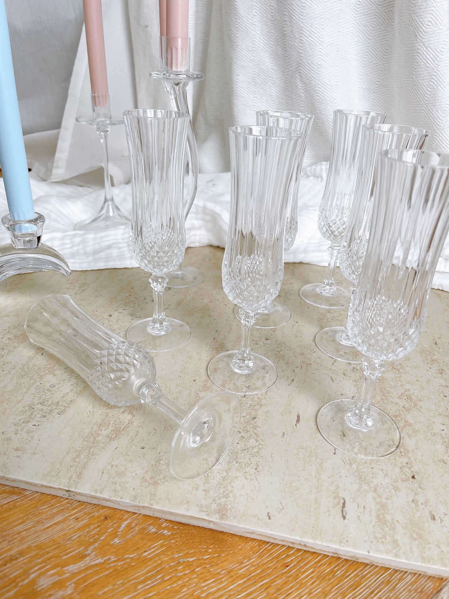 7 x Vintage Cristal D'Arques FRANCE