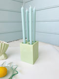 Vintage Mint Candle Holder with 4 Candles