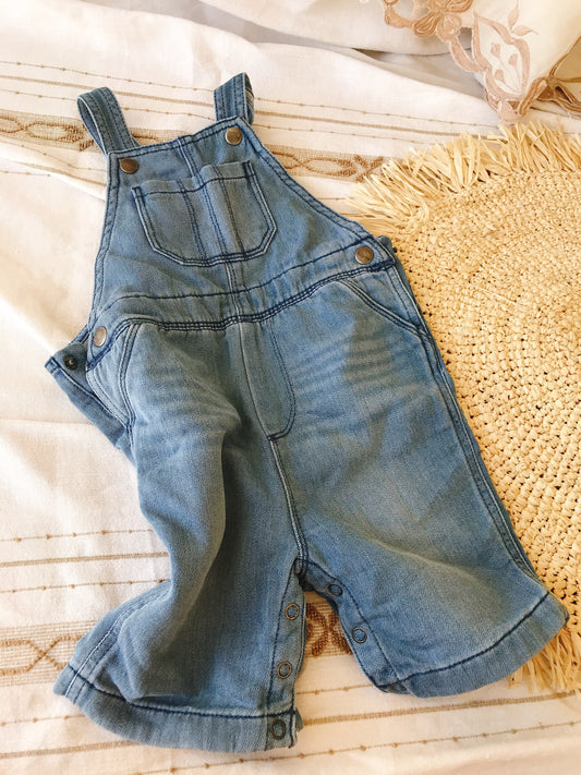 Denim Shortalls - Size 18-24 Months