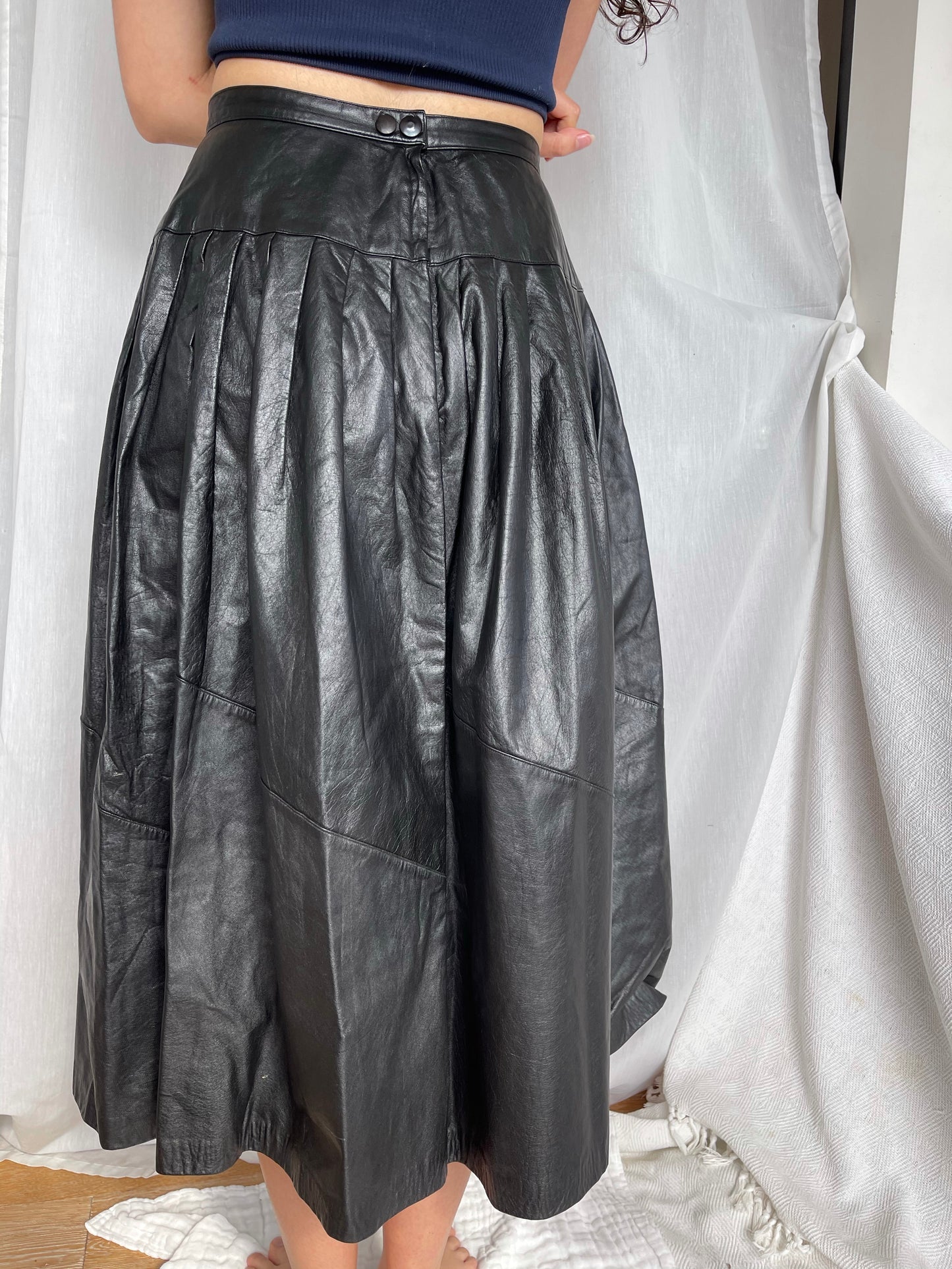 Vintage Leather Skirt