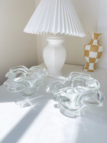 Murano Clear Glass Objects (Selling Separately)