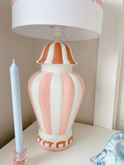 HVL Vintage Handpainted Lamp & Shade