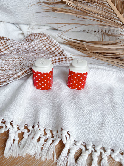 Red & White Polka Dot Sat & Pepper Shakers