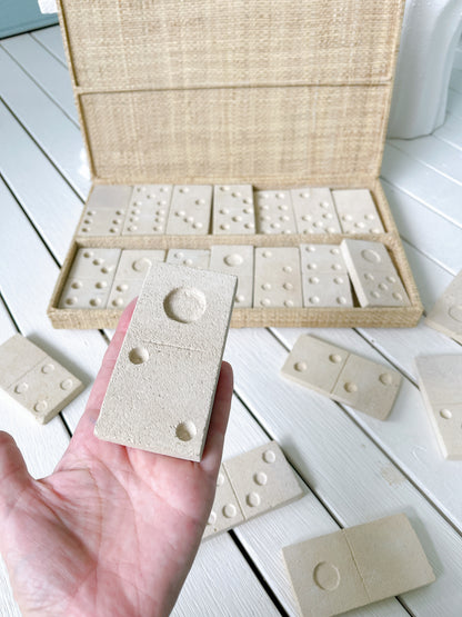 Hand Carved Sandstone Domino Set