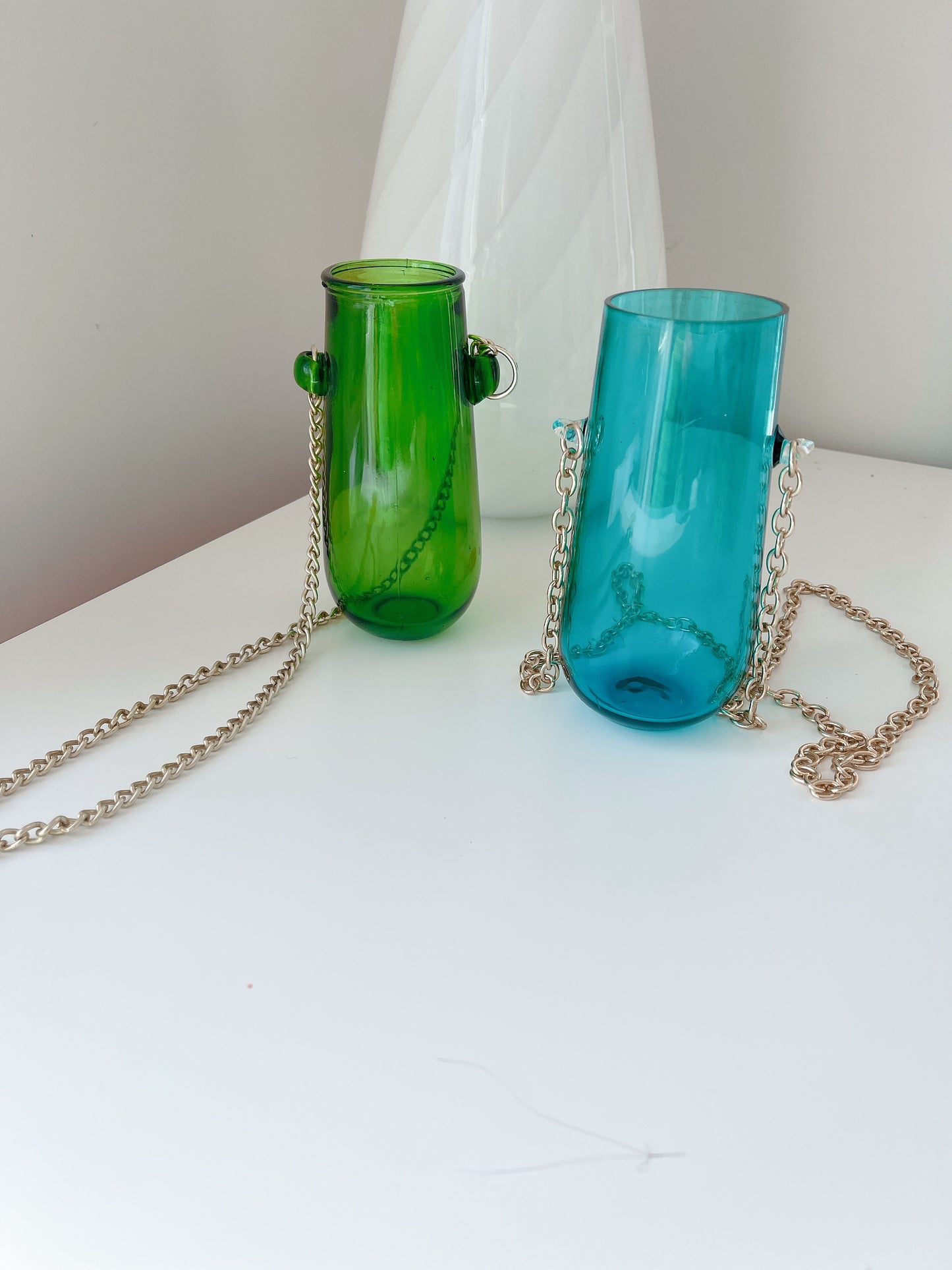 Vintage Glass Hanging Vases - Sold Separately