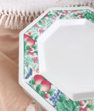 Set 8 80’s Vintage Hexagon Dinner Plates