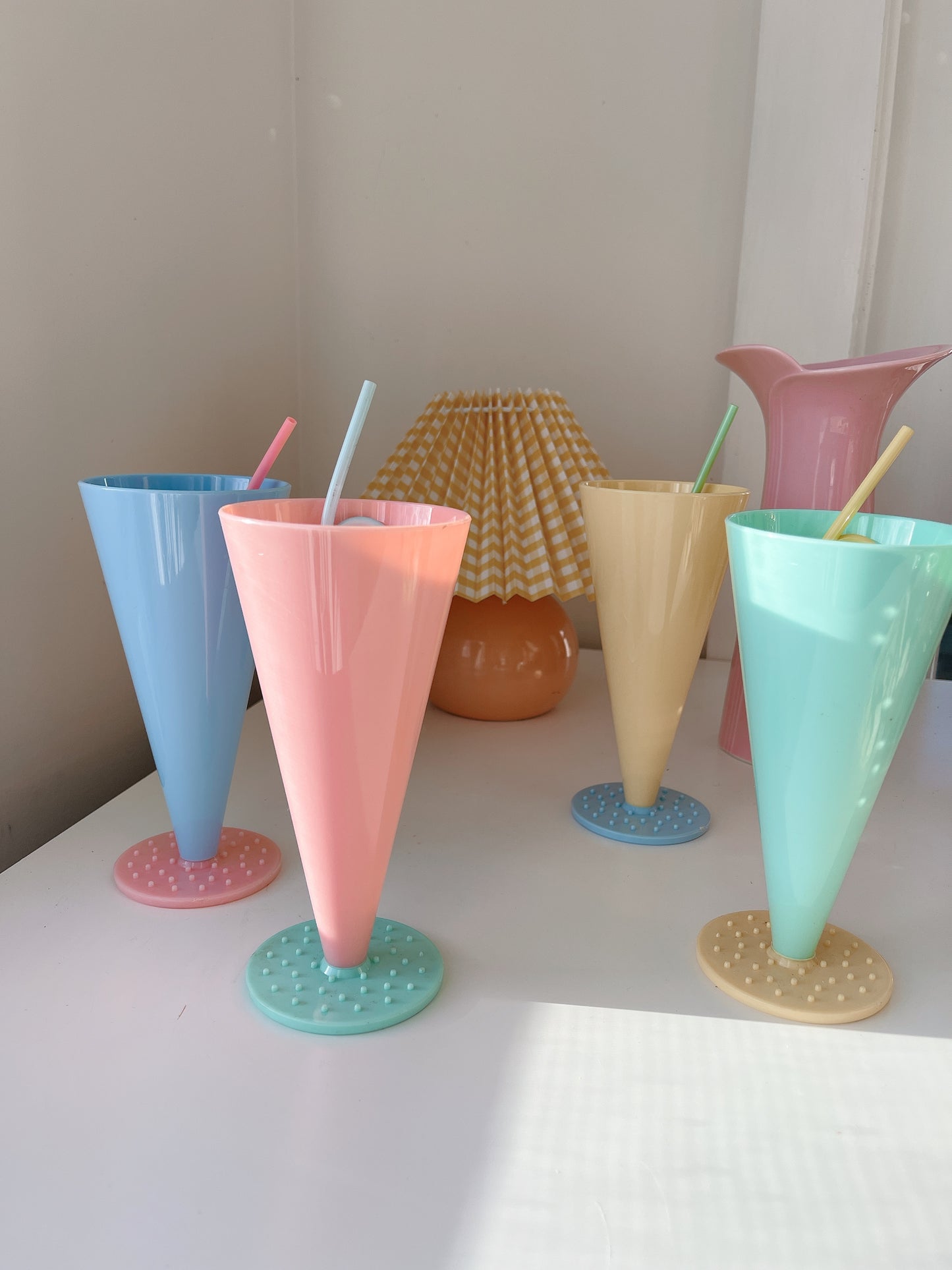 Set 80’s Acrylic Milk Shake Cups