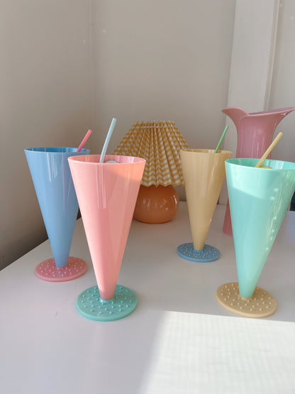 Set 80’s Acrylic Milk Shake Cups