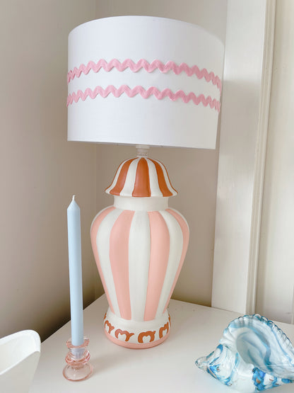 HVL Vintage Handpainted Lamp & Shade