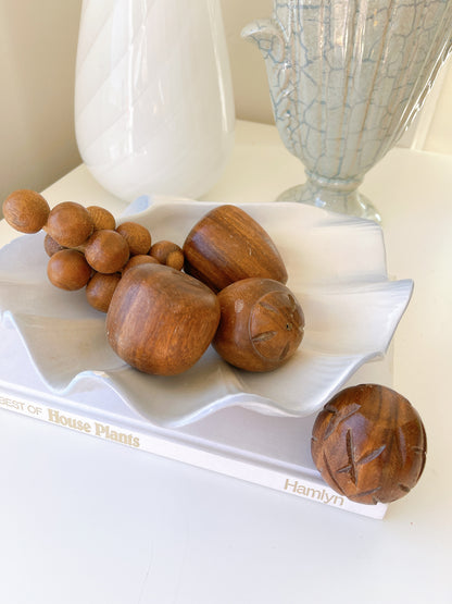 5 Piece Wooden Fruit Set