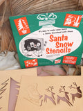 Vintage Santa Snow Stencils