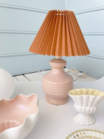 Vintage Lamp with Pleated Shade