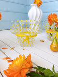 Perspex Yellow Polka Dot Vase/Planter/Ice Bucket