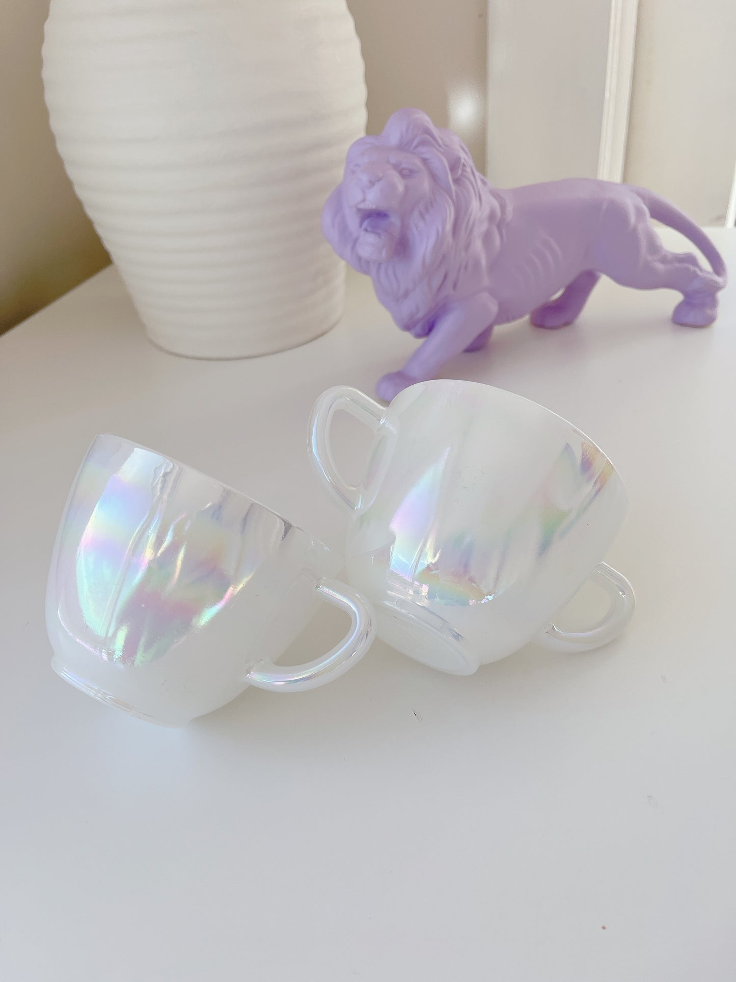 Vintage Set Opalescent Sugar & Milk Set