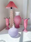Set 2 Pink Filagree Vases